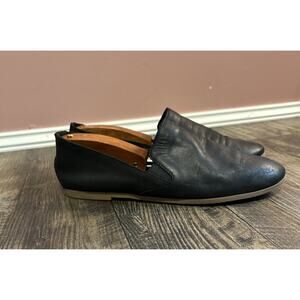 Lucky Brand Women’s 9.5 Black 9 1/2 Leather Charsa 2 Slip on Flats LP-CHARSA2